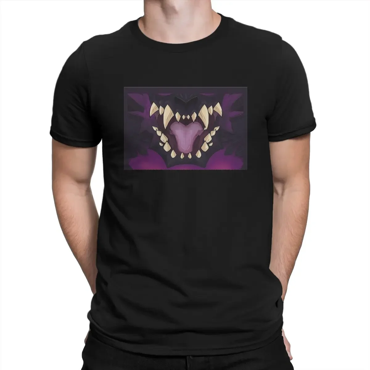 Monster Hunter Fantasy-Themed T-Shirts Nergigante Maw O-Neck Oversized Graphic T Shirt Hip Hop Short Sleeve for Men Women Tee