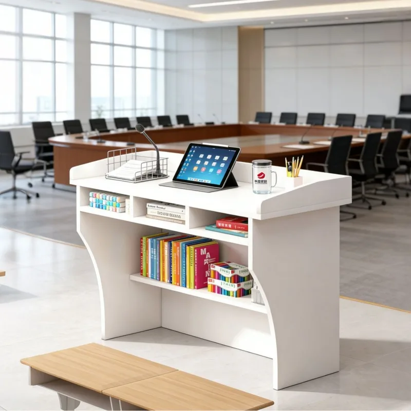 Lecture podium, podium, classroom, lecture table, shopping guide desk, welcome desk, conference room, school master desk