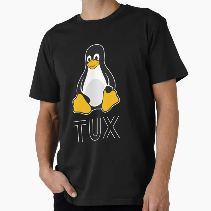 

Tux Linux funny Gift t shirt Software Engineer Graphic clothes Developer 100% cotton printed clothes Large size Tops S-6XL