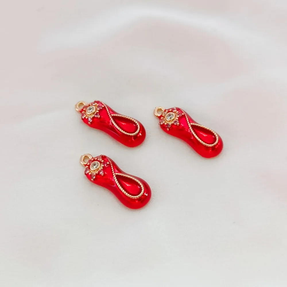 

Аксессуары, позолоченный 14-каратный циркон, инкрустированный масляной капелью, маленькая подвеска для обуви, праздничная подвесная деталь, декоративный материал «сделай сам»