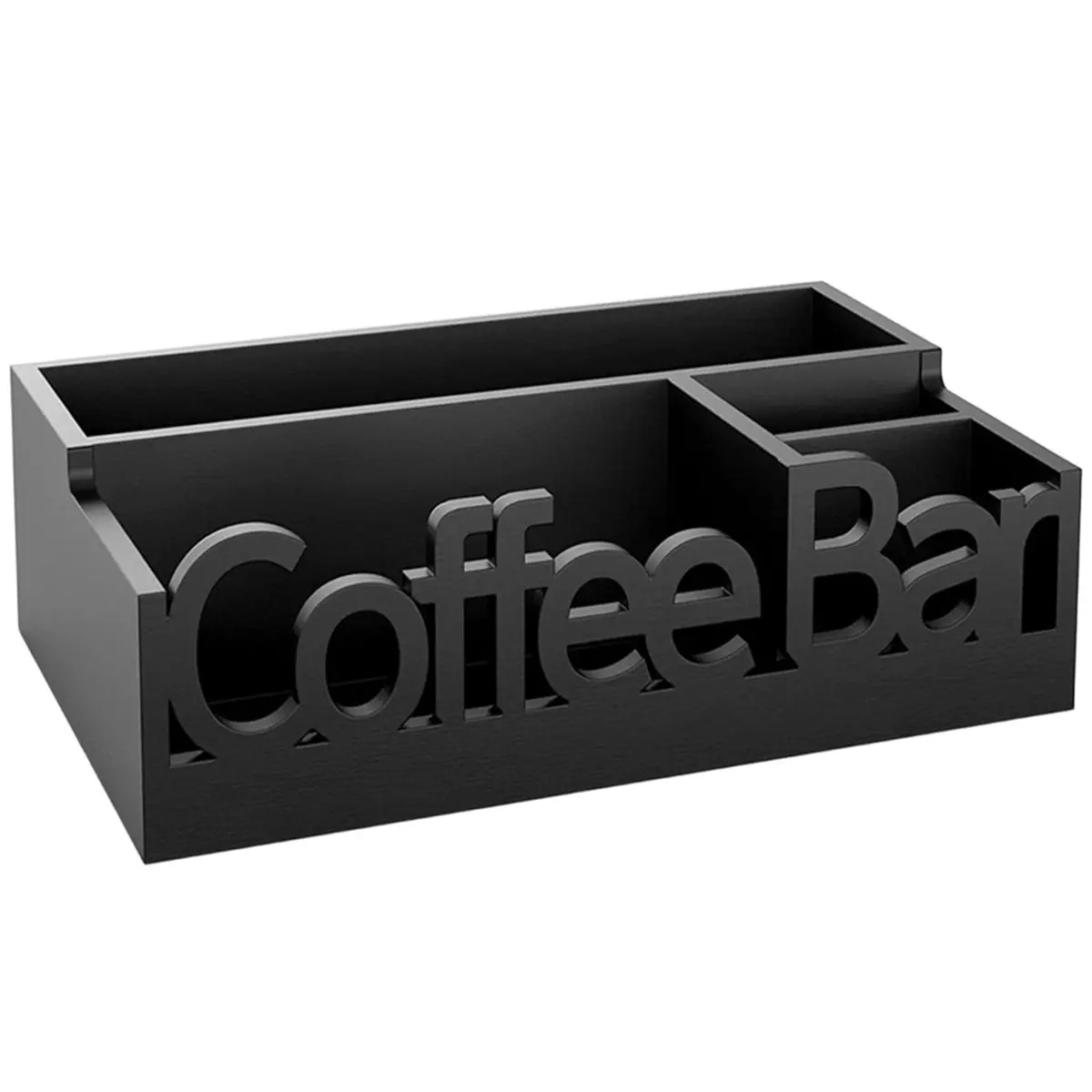 A24I Coffee Bar Organizer for Countertop - Elegant Wooden for Coffee Pods, Creamer, and Accessories