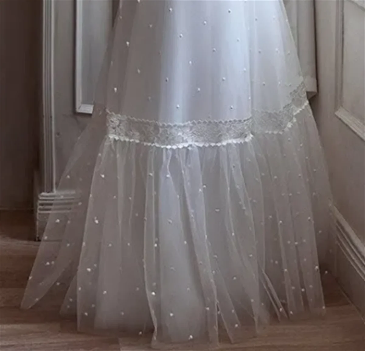 Robe à Fleurs en Tulle Blanc pour Fille, Appliques en Dentelle, Indépendance de Mariage, Cadeau de ixd'Anniversaire pour Enfant