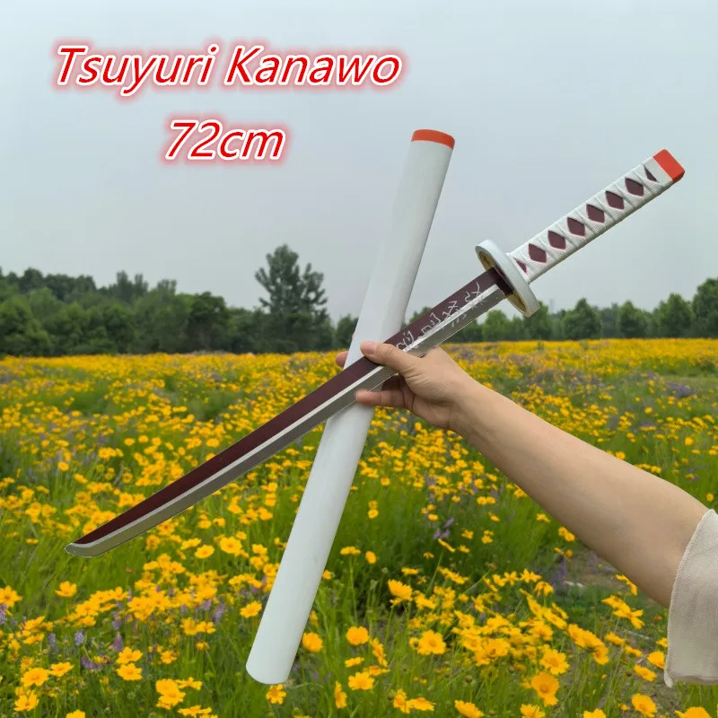 

72cm Demon Slayer Katana Swords Kimetsu No Yaiba Swords Real Size Japanese Anime Katana Props Tsuyuri Kanawo toy sword