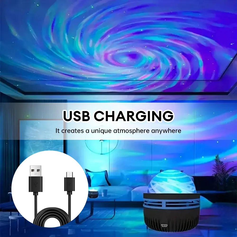 LED Galaxy Projector Light Colorful Galaxy Sky Projector Bedroom Night Light Kids Room Decoration Christmas Party Decoration