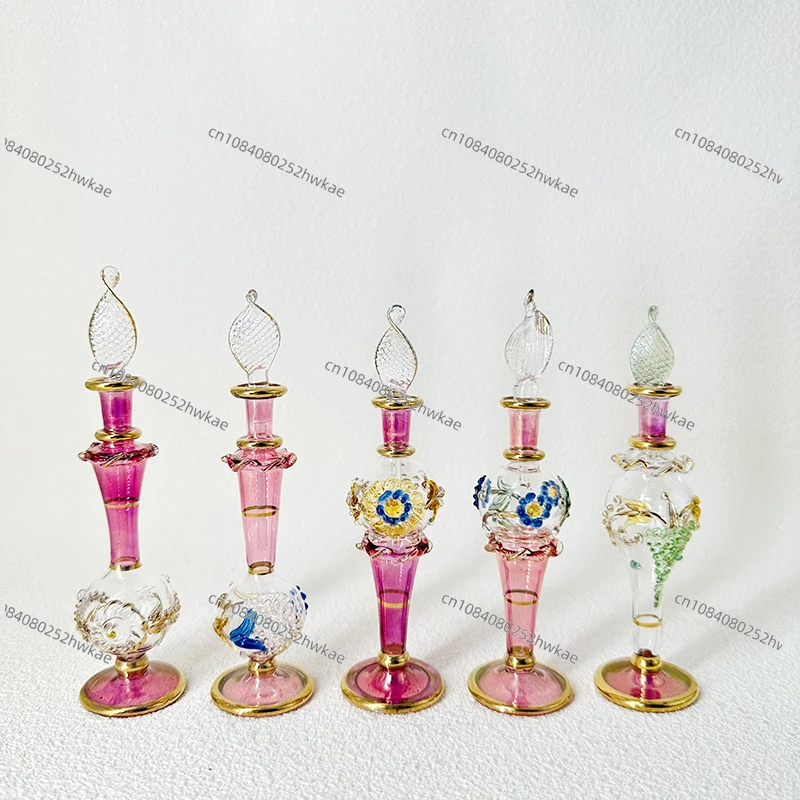 

Egyptian Perfume Bottle, Handmade Flavor Bottle, Glass Bottle Delicate Decoration, Micro-flaw Ornament