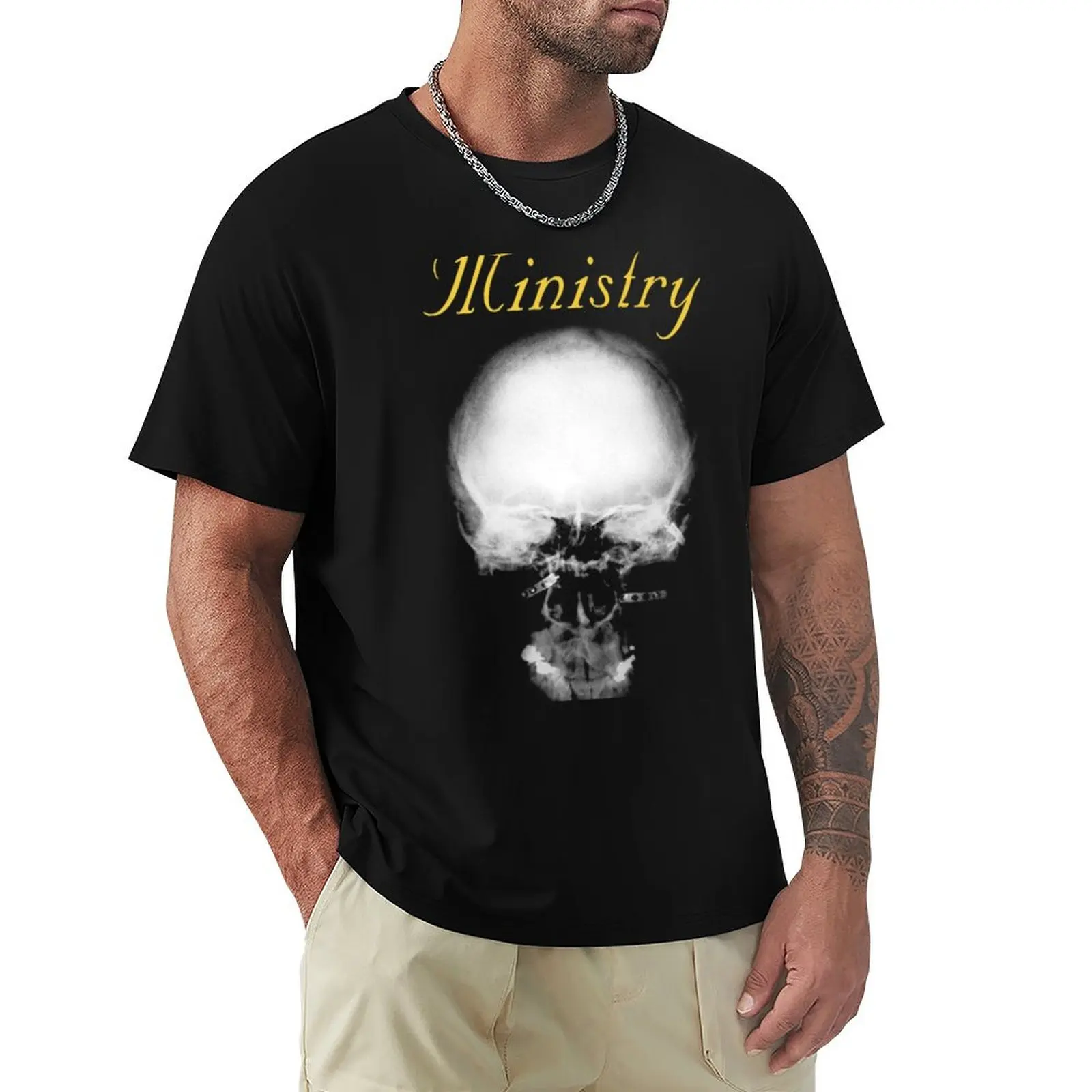 

MINISTRY BAND T-Shirt designer shirts new edition croswit shirt man funny shirt cotton Short sleeve tee men