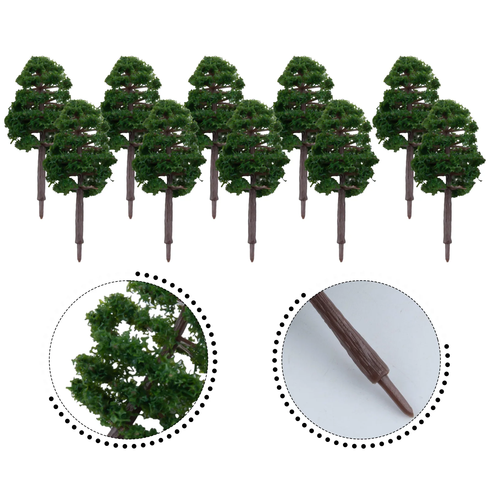 20Pcs 7CM Mini Model Trees Mini Scene Building Landscape Decor Train Layout Accessories DIY Toys Decor