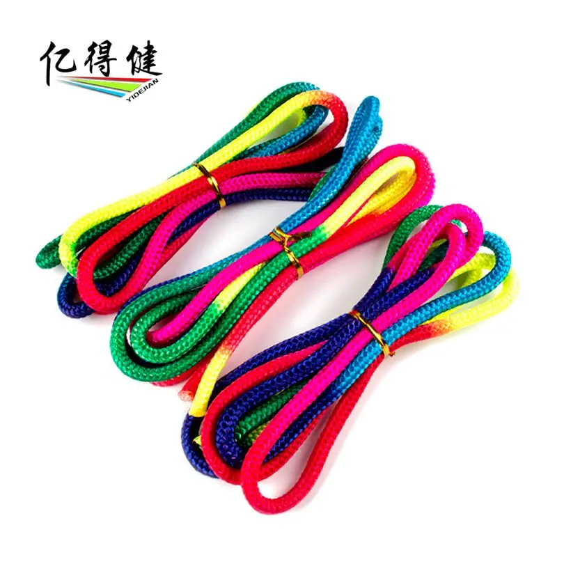 3M Gymnastics Arts Rope Jumping Rope Exercise Fitness Rainbow Color Sports Training Rope Rhythmic Gymnastics Rope Competition