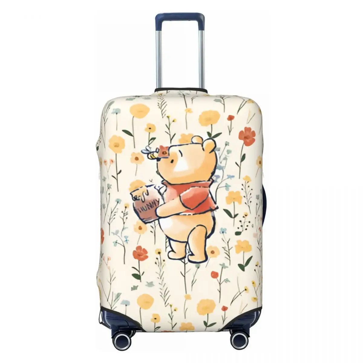 

Custom W-Winnie The Pooh Luggage Cover Elastic Travel Suitcase Protective Covers Fits 18-32 Inch