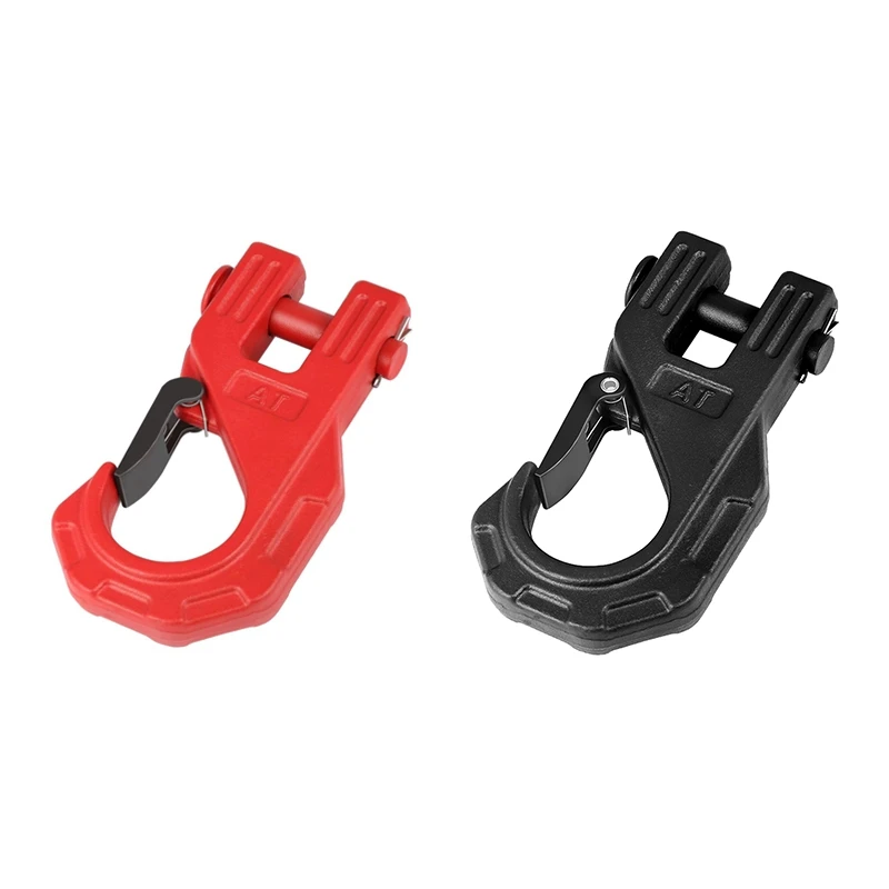 3/8 Inch Winch Hook Heavy Duty, ATV Winch Hook, Winch Tow U-Clamp Sliding Hook For Synthetic Rope Winch Cable ATV UTV