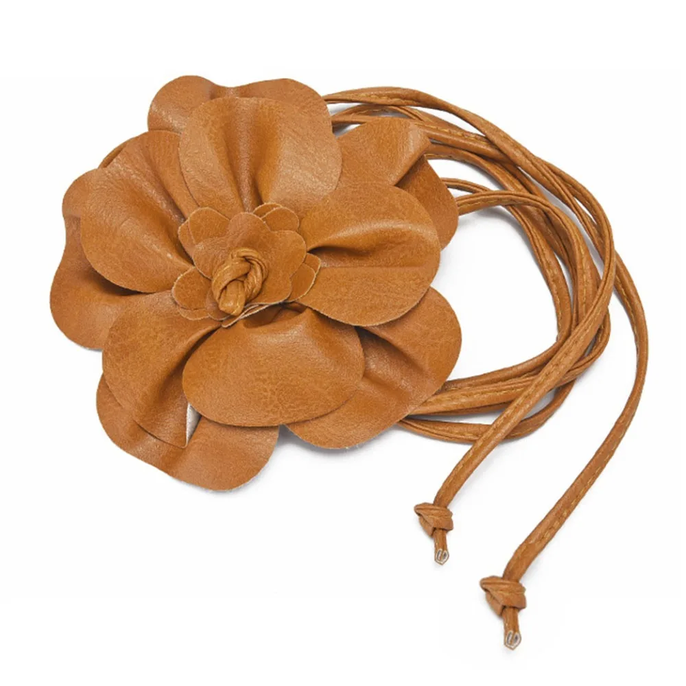 

Модные ремни из искусственной кожи с цветочным принтом, роскошный декоративный тканый пояс, богемные ремни «сделай сам», для женщин и девочек