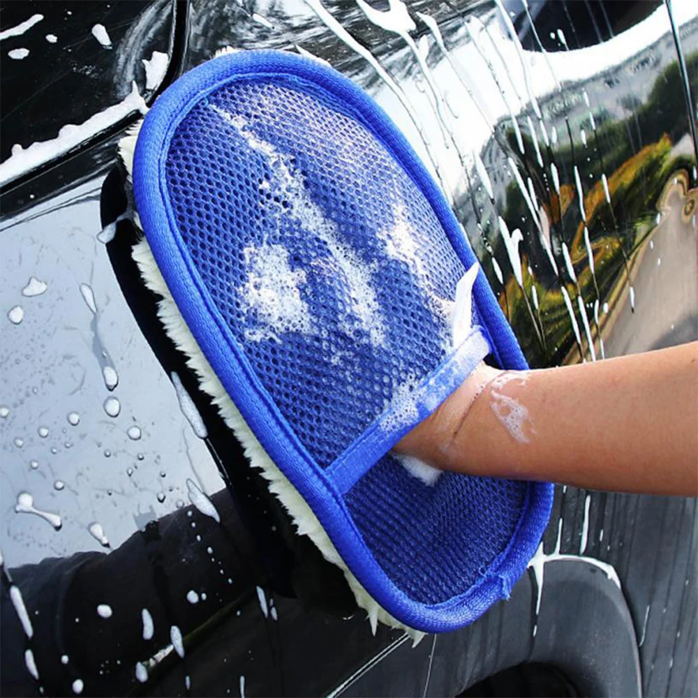 Car Styling Soft Wool Wash Auto Cleaning Glove Motor Motorcycle Brush Washer e Products Tool Brushes