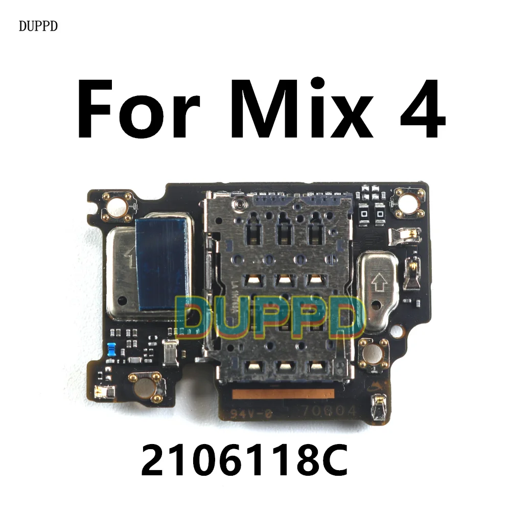 SIM Reader Board Card Slot For Xiaomi Mix 4 Mi Mix4 Socket Holder Tray Mic Microphone Mobile Plate Flex Cable