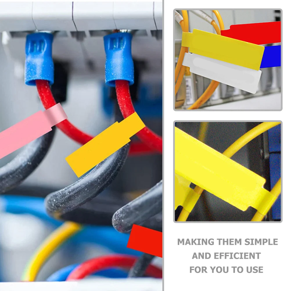 

20 Sheets Self-Adhesive Colorful Cable Labels Cable Management Tags for Office Home Printable Cord Labels Wire Organizers