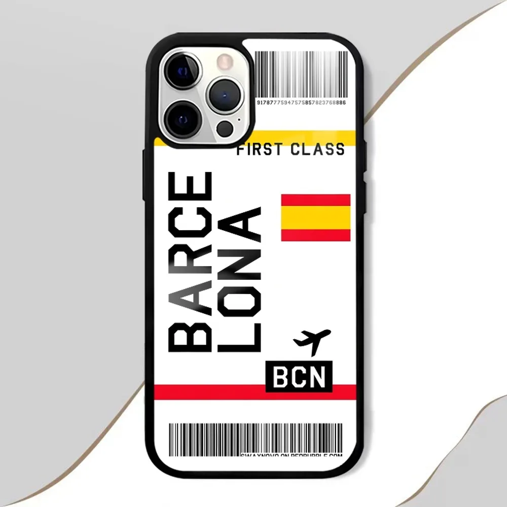 إسبانيا الصعود تمرير تذكرة حالة الهاتف آيفون 16 15 14 13 12 11 برو Xs ماكس ميني زائد Celulares الصلب فوندا #6