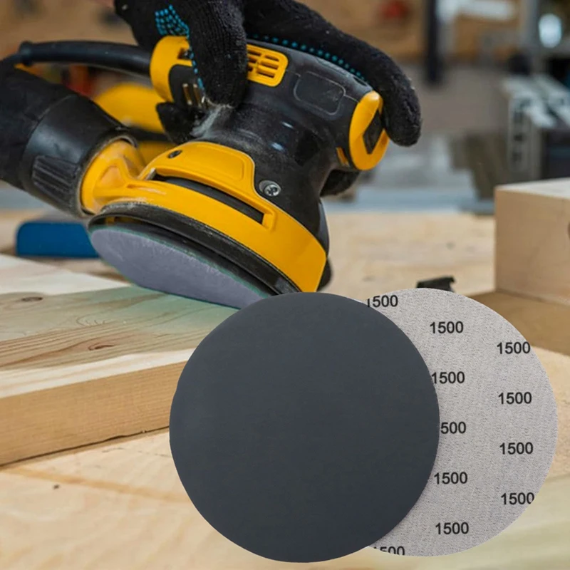 

AB45 60 шт. 6-дюймовые шлифовальные круги для влажной и сухой шлифовки, 6-дюймовые шлифовальные круги на липучке, зернистость 800/1000/1500/2000/3000/5000, карбид кремния