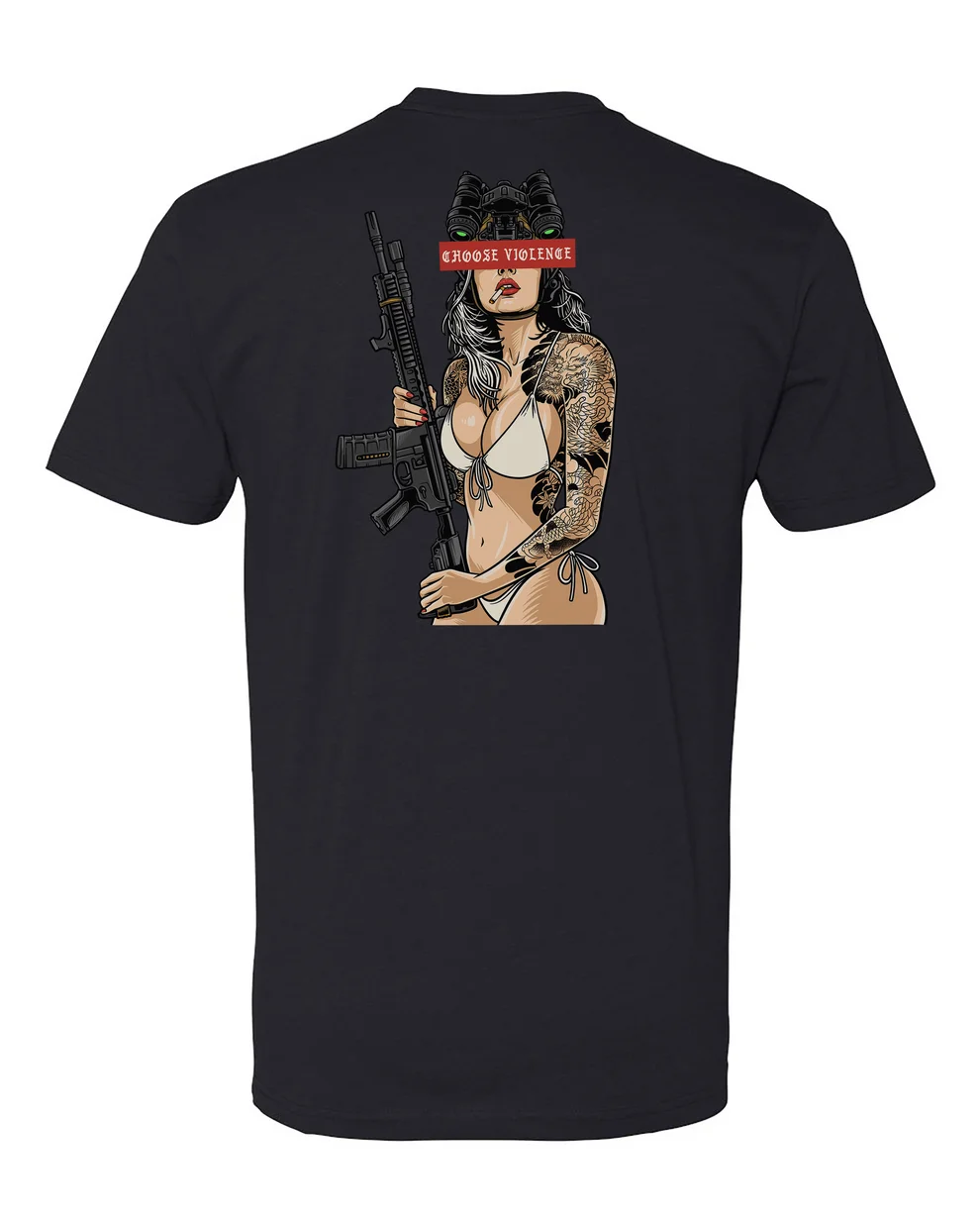 New Choose Violence Tee Tactics Graphic Cotton Tees Printing High-end Luxury Unisex Style Both of Men and Women