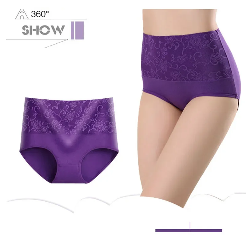2026 Plus Size Underwear Women High Waist Women's Panties Cotton Brief Girl Breath Panty Abdominal Underpants Ladies L-5XL