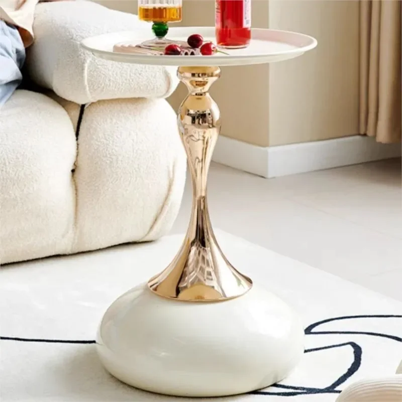 Italian Style Small Waist Light Luxury High Foot Household Living Room High-end Small Coffee Table Side Table Creative Table