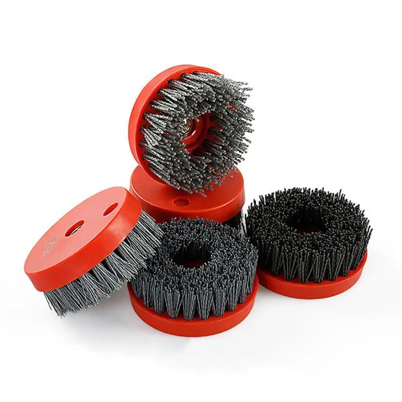 1 Stück 4 Zoll 110mm Schleifbürste aus Nylon für Stein, Marmor, Granit, Metall, Holz, Polieren, Reinigen, Antiquieren – Detail 10