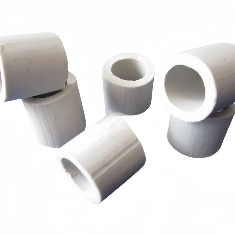 1 كجم حلقات راشيج سيراميك 6 × 6 × 2 مم تعبئة التقطير حمض الهندسة الكيميائية التجريبية والقلويات ومقاومة التآكل