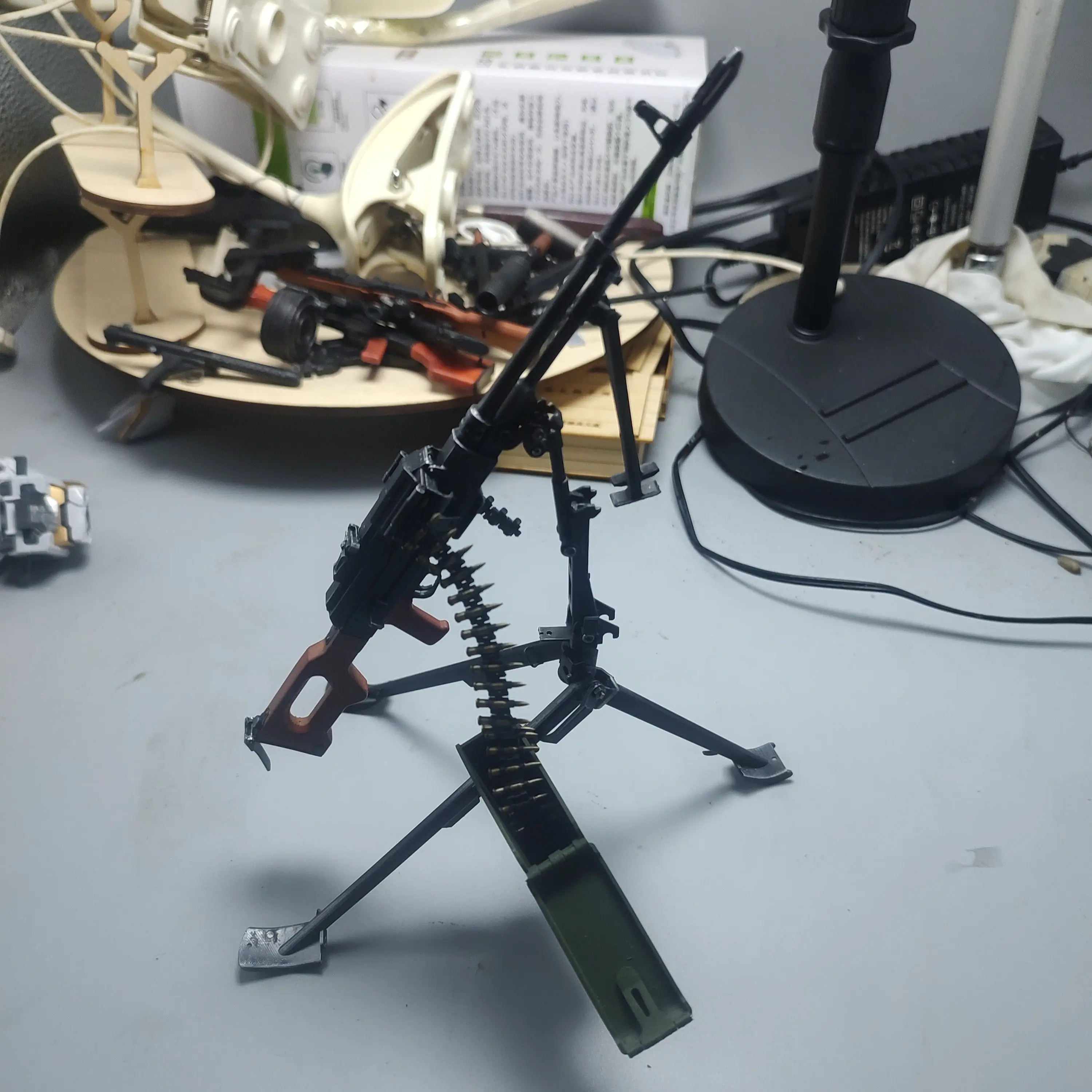 1/6 스케일 3D 프린팅 장난감 총 PKM 경기관총 모델 미니어처 군사 액션 피규어용