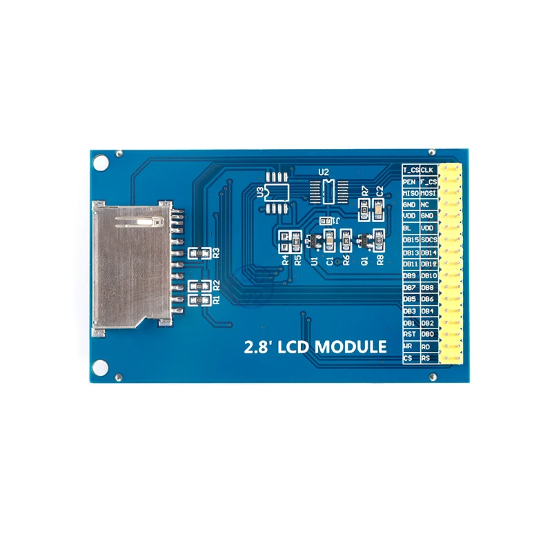 Módulo de tela lcd tft de 2.8 polegadas, resolução 240*320 tela colorida de toque lcd, driver ili9341, interface paralela de 8 ou 16 bits