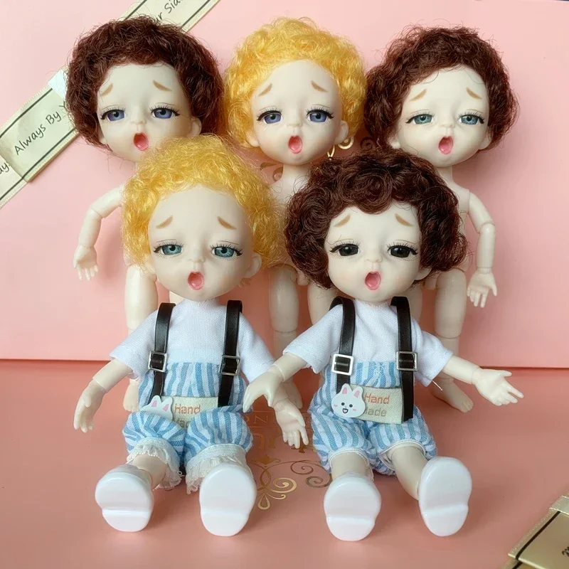 New 16cm Bjd Doll 13 Joint Baby Plaything Lovely Sleepy Face Dress Up Toys for Girls Gift Kids