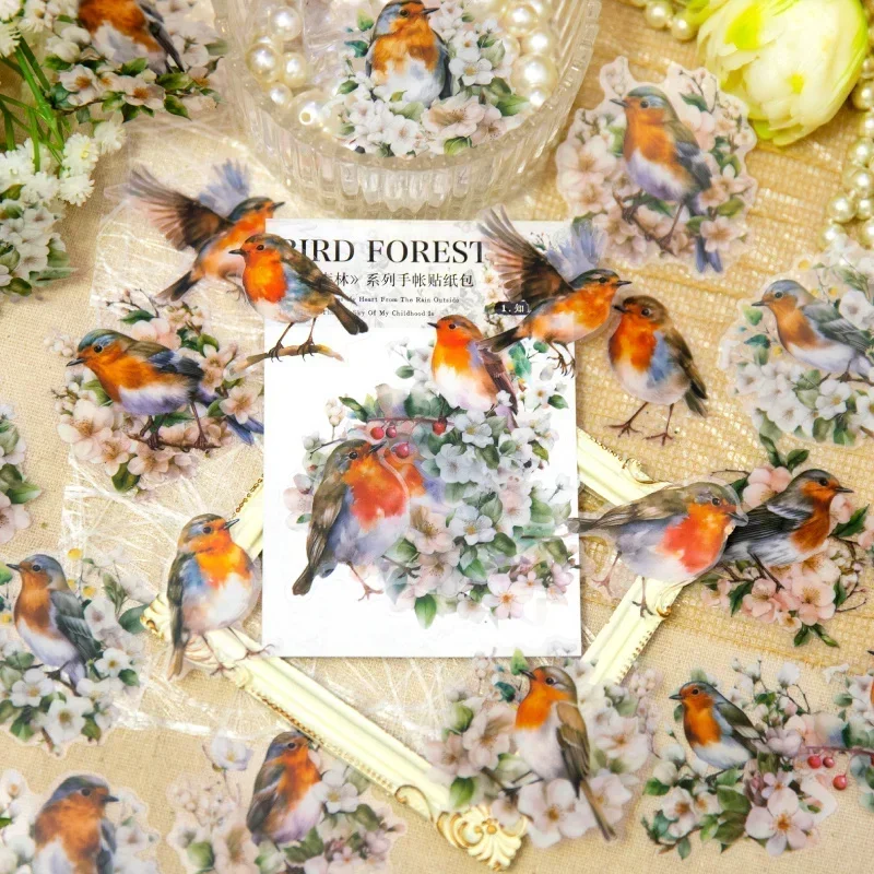 

30Pcs Sticker Bird Parrot Forest Decoration Hummingbird Handbook Diary Materials Supplies Package gift Scrapbook 125*85MM