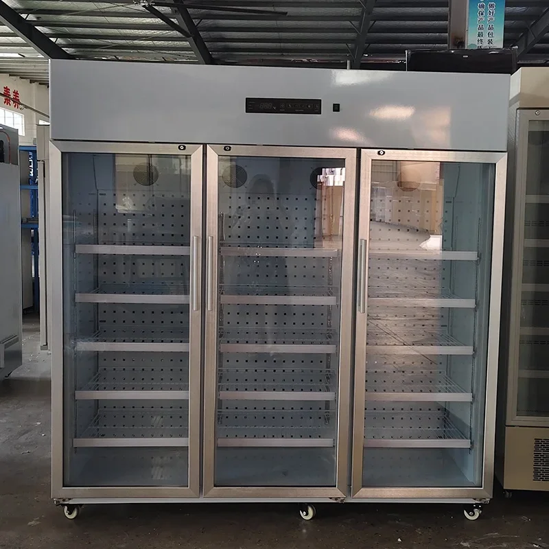2~ 8 Degree Large Glass Door Pharmacy Medicine Vaccine Refrigerator