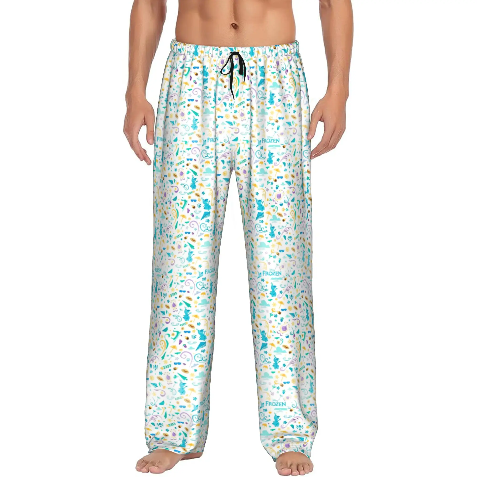 

Custom Men's F-Frozen Cartoon Pajama Pants Print Sleep Sleepwear Bottoms with Pockets