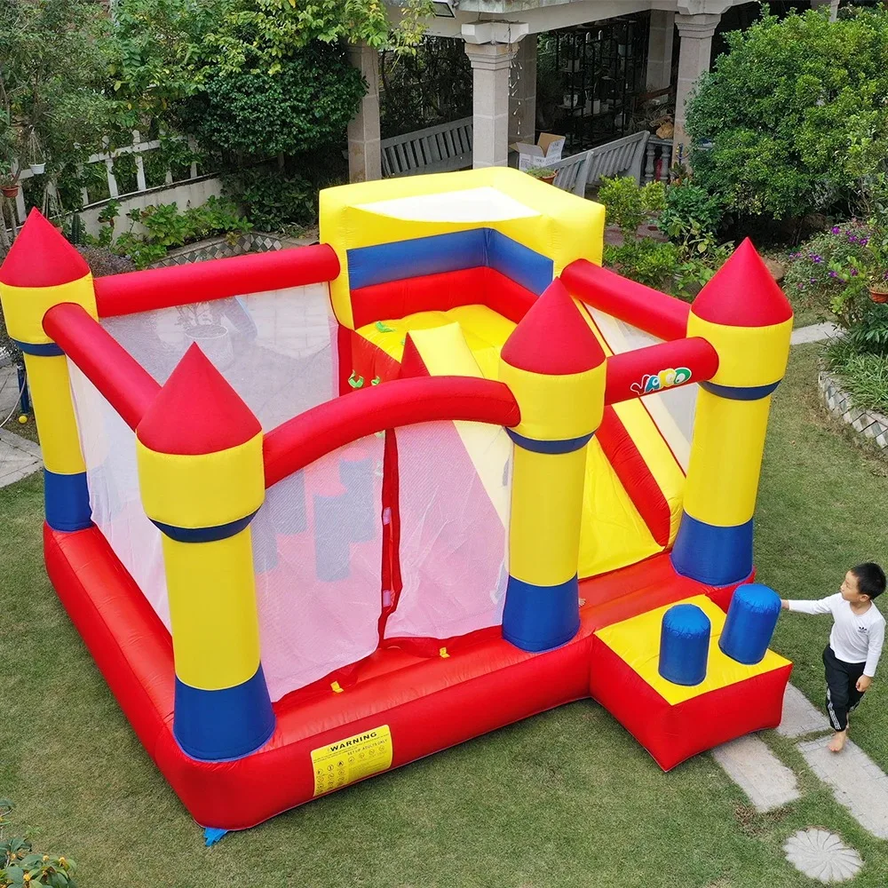 Werf Opblaasbaar Springkasteel 4X3.8X 2.5m Kinderen Trampolines Kasteel Springkasteel Voor Kind Obstakel Uitsmijter Grappig Spel Van Deur Tot Deur