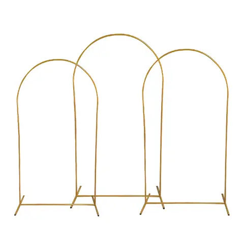 st guldfärgad bröllopsbåge, festdekoration ballongbåge, ram bakgrund hållare fäste, storlek 4ft 5ft 6ft 6.6ft 7.2ft 10 best sales ballongbåge - №4