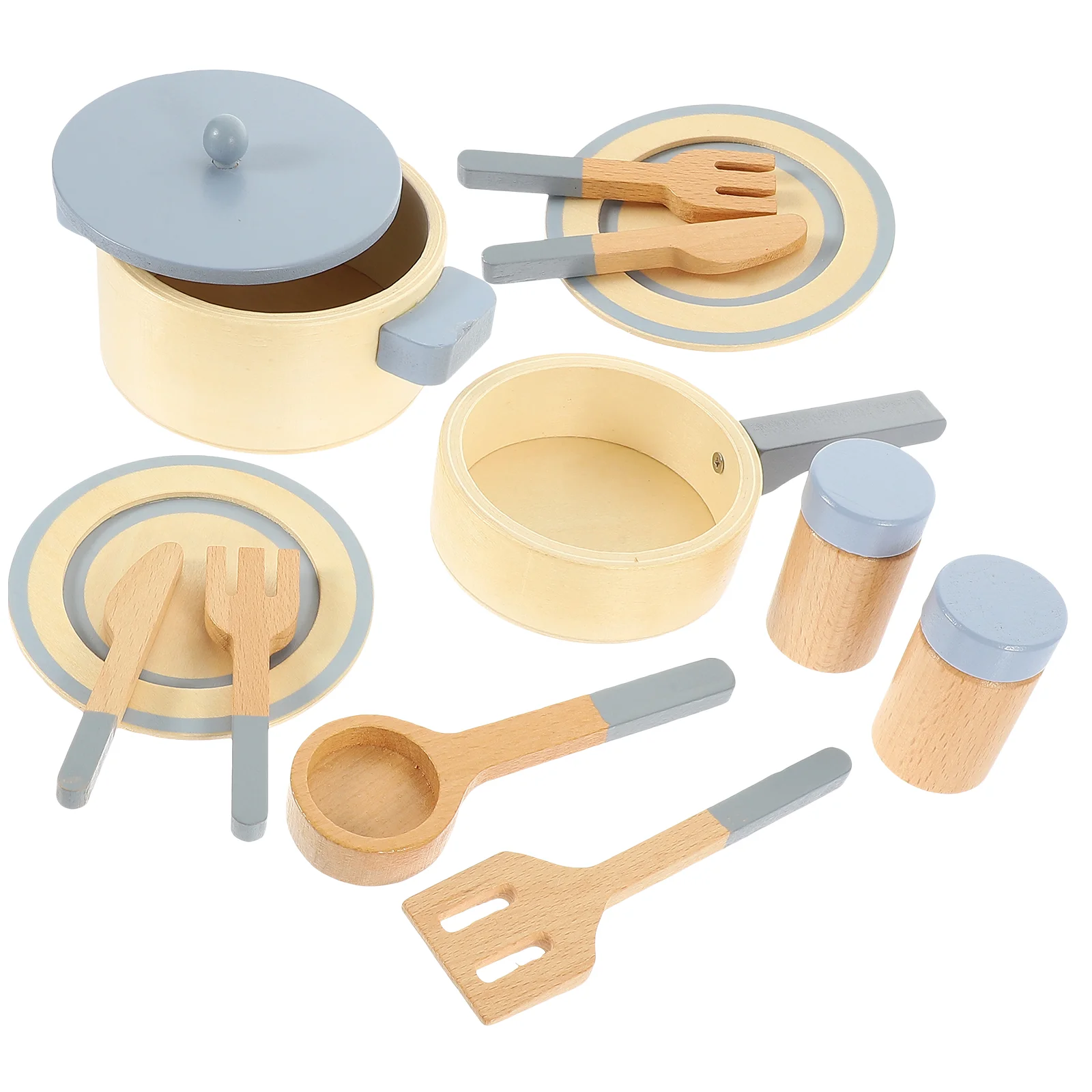 Faux ustensiles de cuisine en bois pour enfants, jouets pour enfants, puzzle, ensemble de jeu, leone nitive