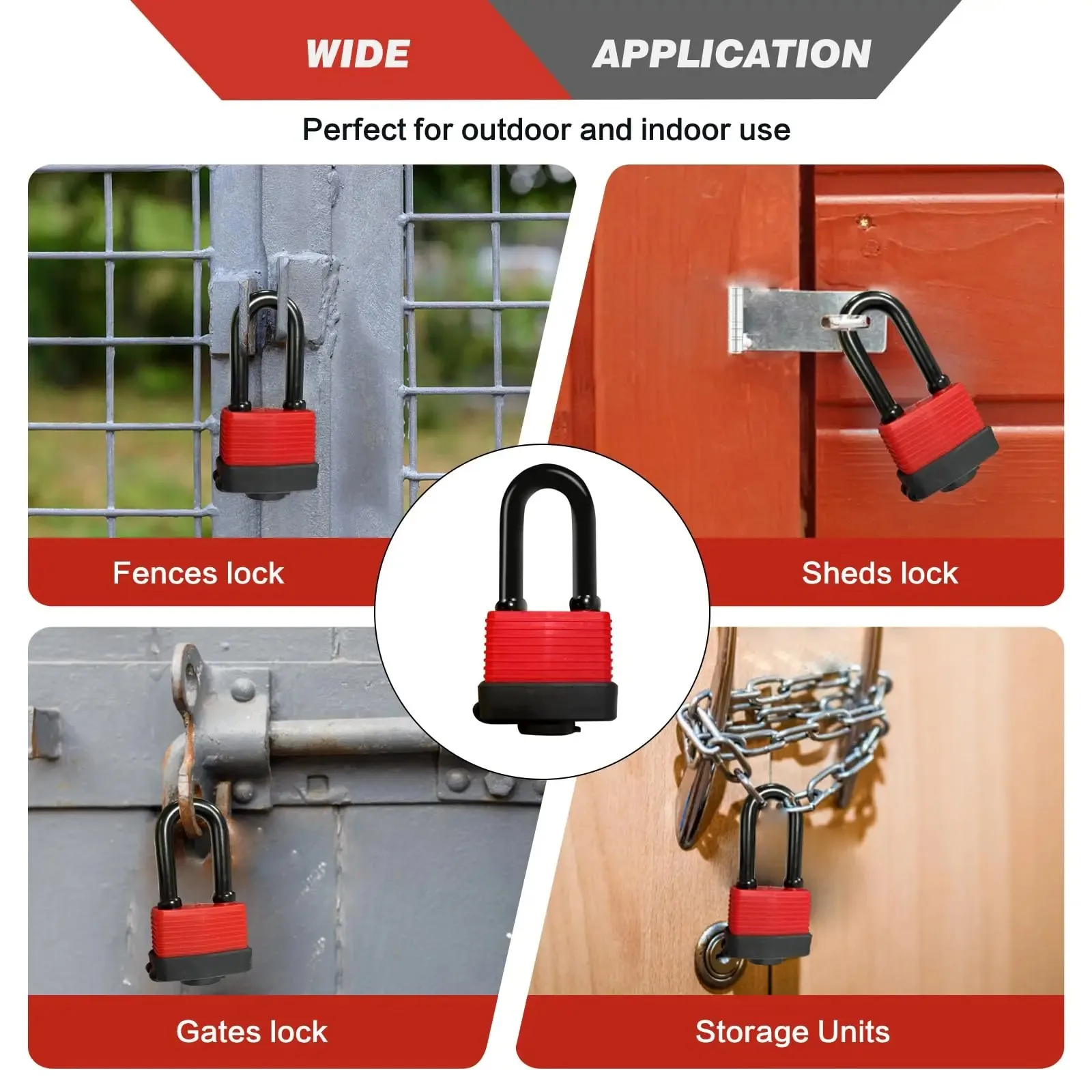 Heavy-duty Waterproof Padlock Shell Lock Outdoor Waterproof Anti-theft Lock Outdoor Truck Anti-pry Lock Balcony Window Lock