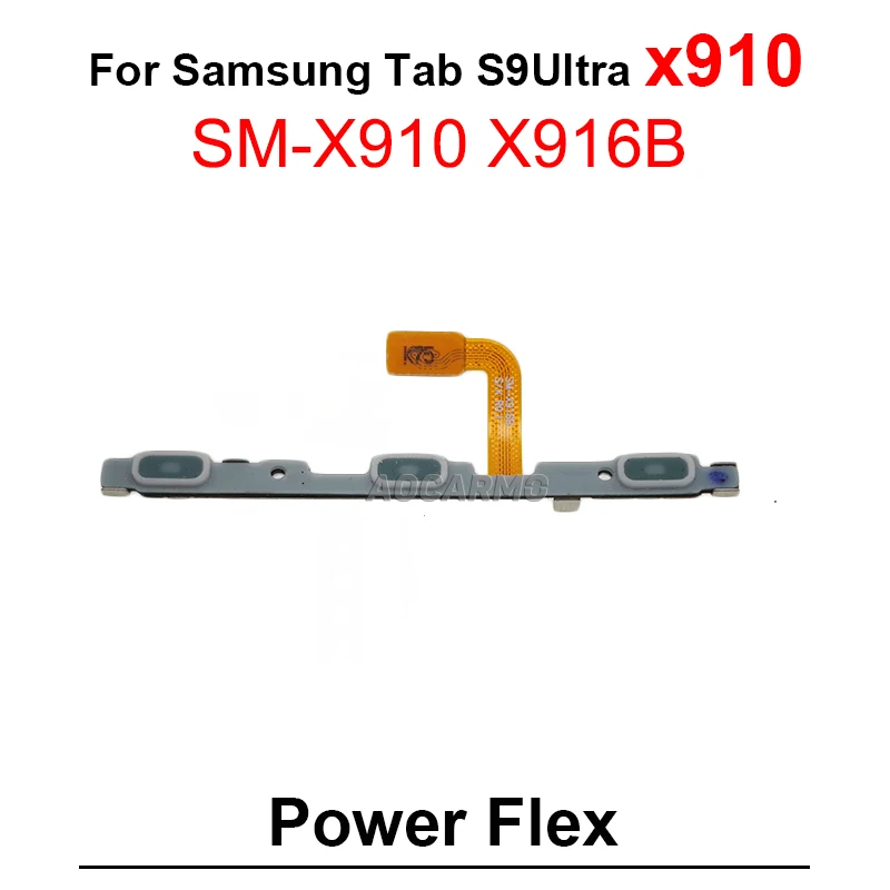 Power On Off Flex Cable For Samsung Galaxy Tab S9 Ultra / S9+ X818U SM- X818 X910 X916 X916B Replacement Parts