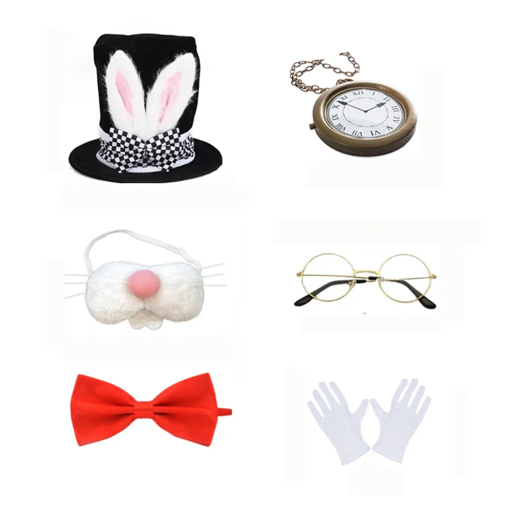 

Easter Toys Easter Themed Costumes and Dress-up Rabbit Ear Hat Pocket Watch Nose Set Halloween Costumes for Men