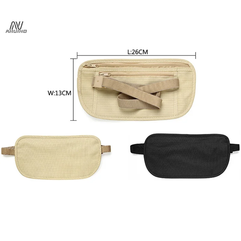 Invisible Travel Waist Packs Pouch for Passport Money Belt Bag Hidden Security Wallet Gift Travel Bag Chest Pack Money Waist Bag