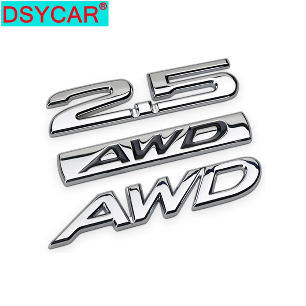 DSYCAR 1Pcs Metal 3D AWD Car Side Fender Rear Trunk Emblem Badge Sticker Decals Suit for Universal car,car decoration stickers