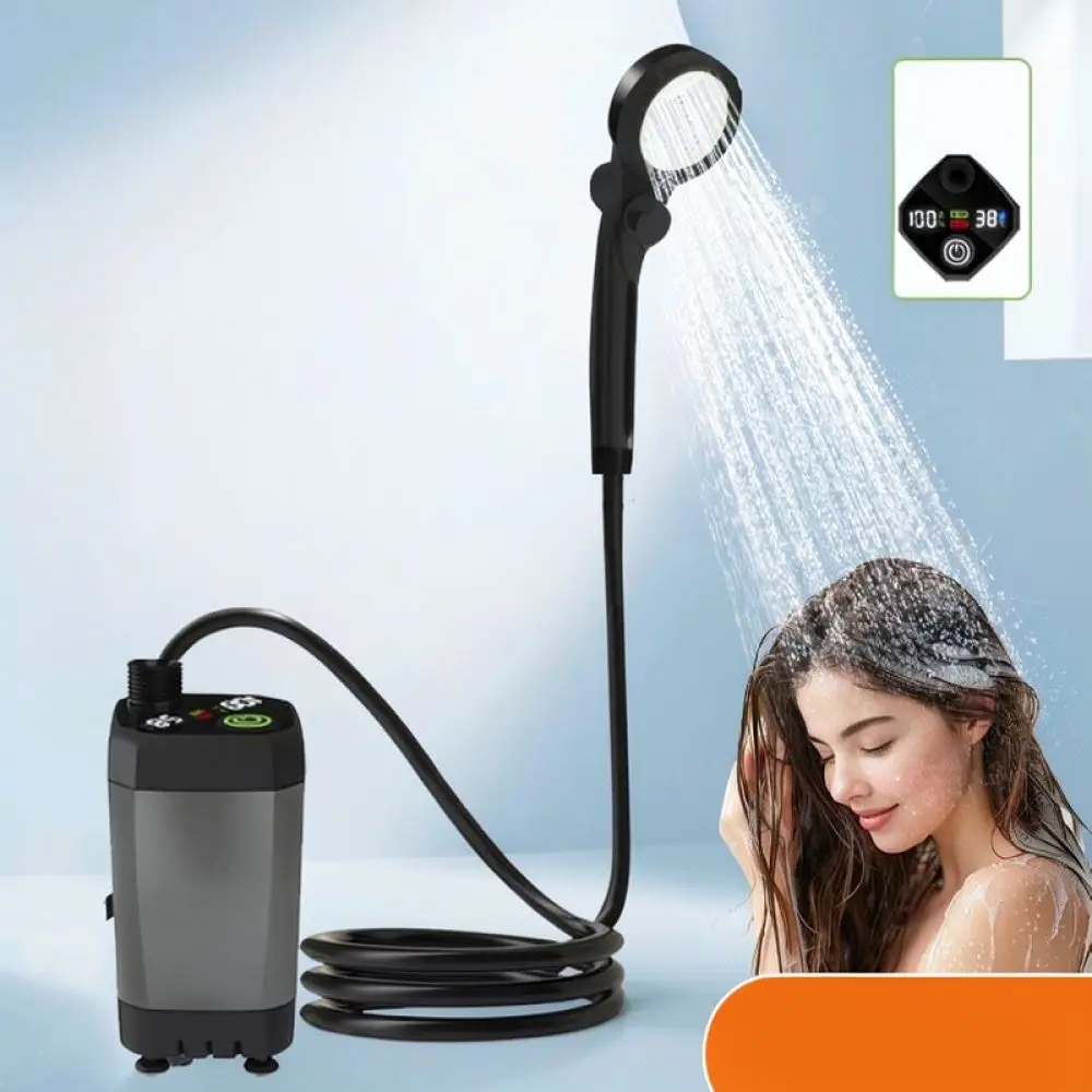 Outdoor Portable Electric Shower Set Rechargeable Water Pump Camping Sprayer For Hiking Travel Pet Bathing Cleaning Device