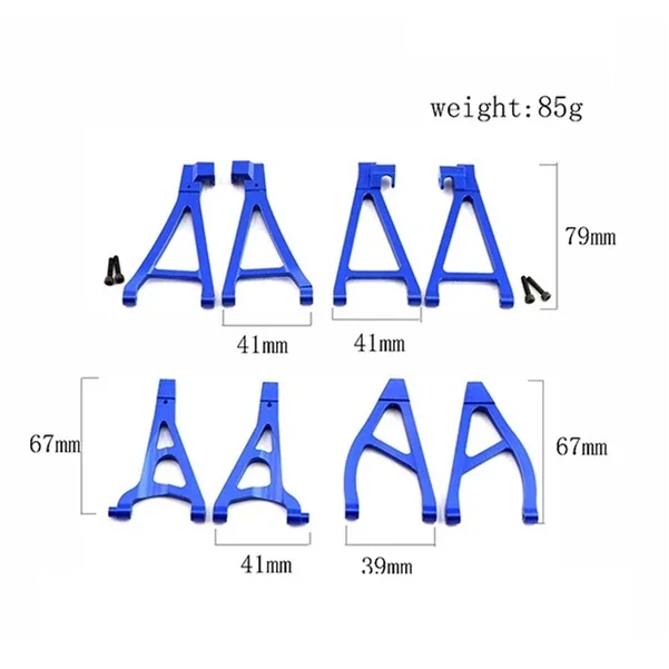 Metal Front Rear Upper Lower Suspension Arm Set 7131 7132R For 1/16 Traxxas Summit E-Revo VXL RC Car Upgrade Parts Accessories