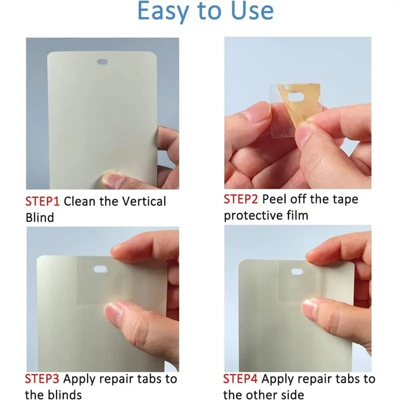 [HOT!A34R】 Vertical Blind Repair Tabs Vertical Blinds Replacement Slats Vertical Blind Repair Kit Clear Vertical Blind Repair Ta