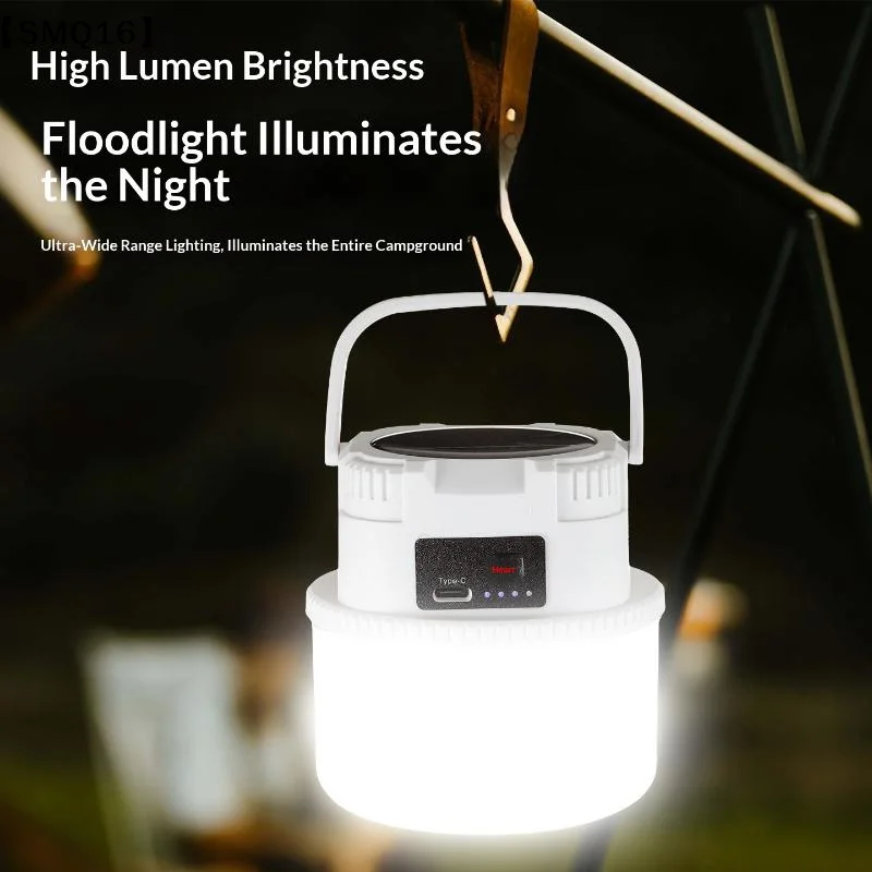 LED Light LED Solar Camping Light USB Rechargeable Ultra Bright Solar Camping Lights Multi Functional Waterproof 1PC【SMQ】