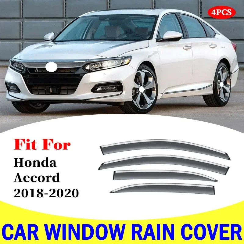 For Honda Accord window visor car rain shield deflectors awning trim cover exterior rain cover car accessories 2018-2020