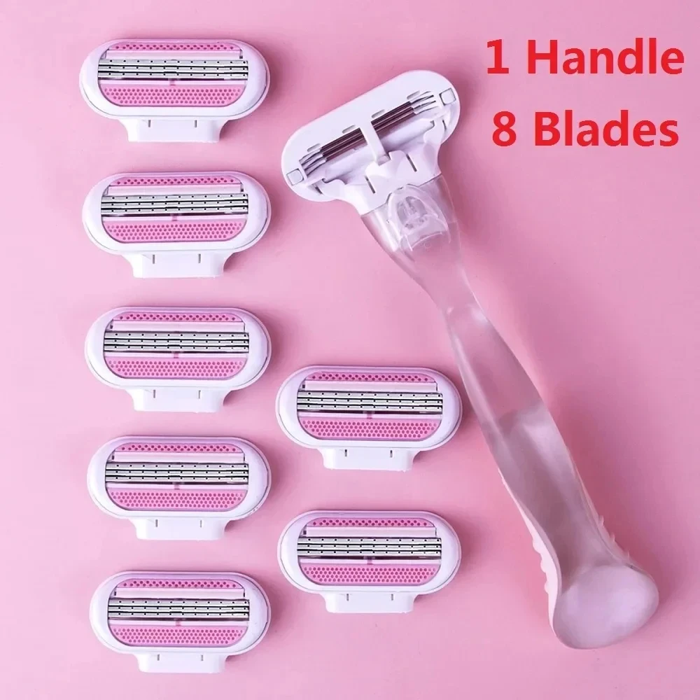 

3-layer blade women manually change the head to shave. Shaving knife Shaver armpit retreat private part hair removal artifact. ﻿