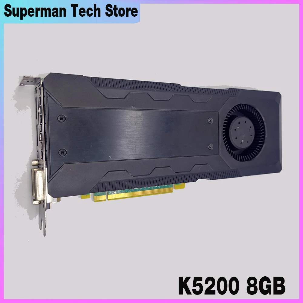 وحدة معالجة الرسومات لـ NVIDIA GPU لـ NVIDIA Quadro K5200 8GB بطاقة الرسومات الاحترافية 8G فيديو PS تقديم النمذجة ثلاثية الأبعاد CAD