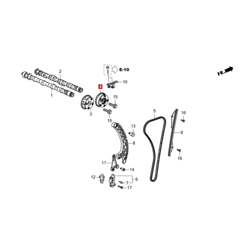 14320-59B-004 14310-59B-000 Suitable for Ho nd a Ac co rd Ci vi c CR V Cr ow n Sh ad ow Timing gear VTC actuator