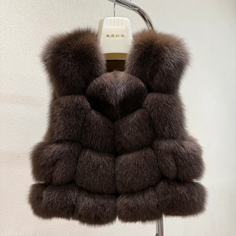 Fox Fur Women's Leather Coat Thick Fur Blended Solid 100% Real Fur Womens Winter Jackets Low Price Plush Winter Coat Female