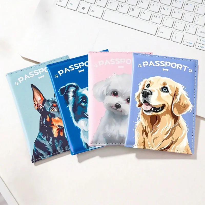Cute Animal Pattern Passport Cover Case Fashion Travel Passport Holder for Women Men Slim ID & Credit Card Organizer Case Bag