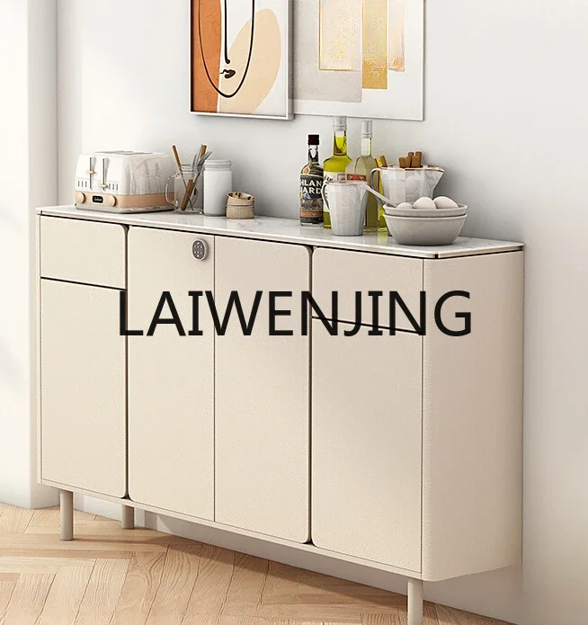 

Italian Light Luxury Stone Plate Dining Side Wine Cabinet Integrated Wall Living Room Entrance Tea Cabinet 35cm Deep